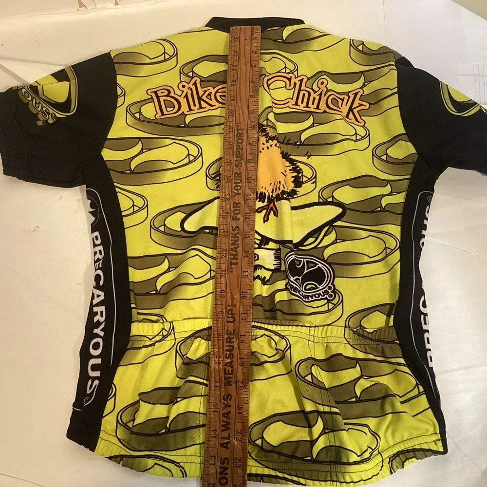 Biker Chick Women’s Cycling Jersey Chick on bike seat size large World Jerseys - Picture 12 of 12